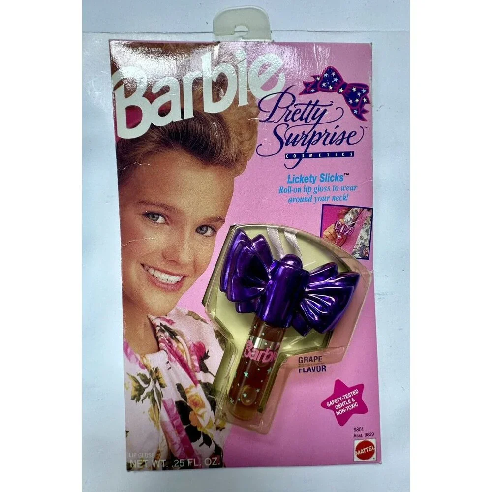 Vintage 1991 Barbie Pretty Surprise Cosmetics Nail Lip Gloss NIP Sealed - Picture 1 of 2
